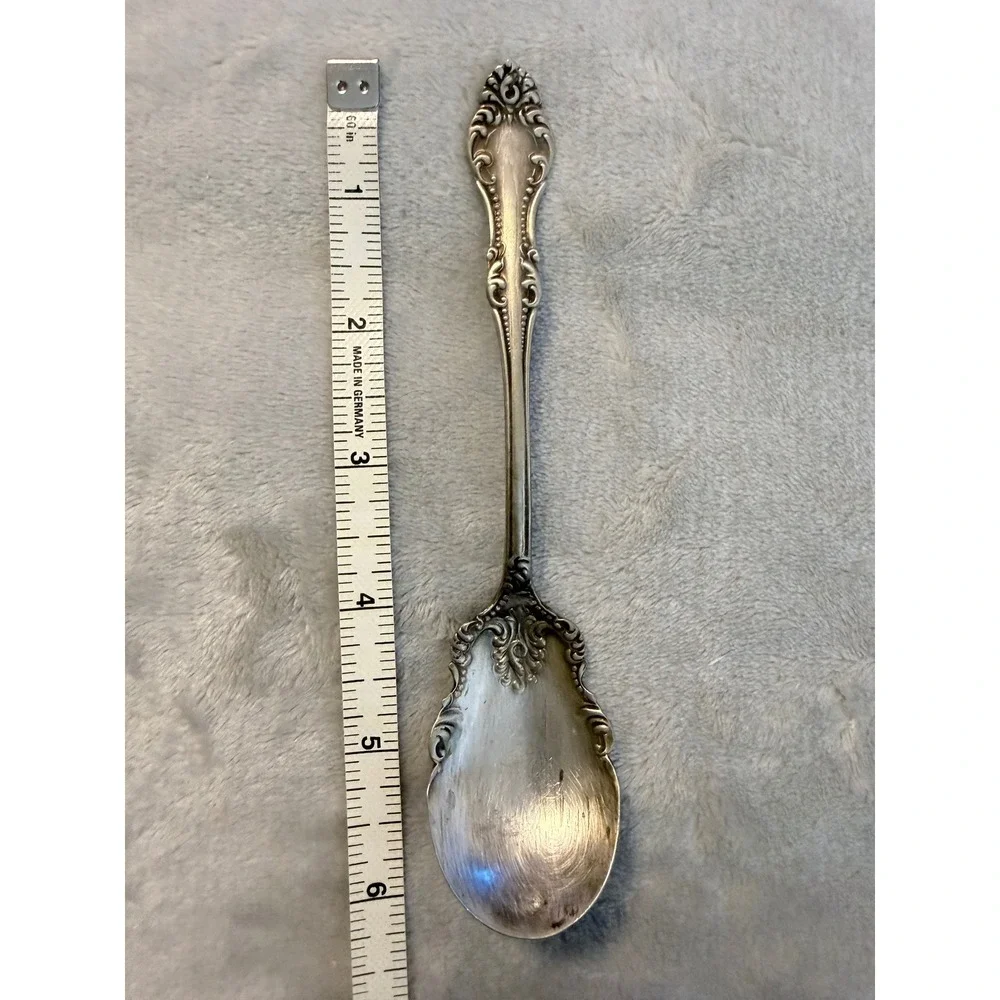 Vintage Wm A Rogers A1 Silver Plate Ornate Serving Spoon 6